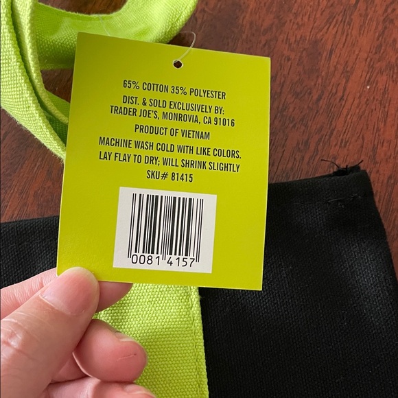 Trader Joe's Purple and Black Mini/Lunch Tote Bags - Picture 3 of 3